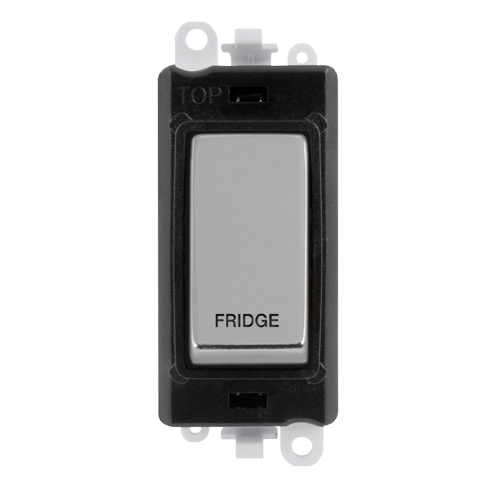 Click Grid Pro GM2018BKCH-FD Double Pole Switch Module Black Polished Chrome Fridge