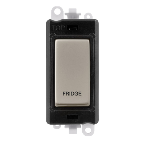 Click Grid Pro GM2018BKPN-FD Double Pole Switch Module Black Pearl Nickel Fridge