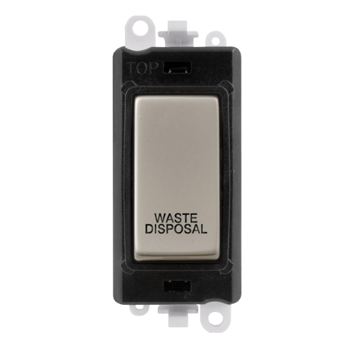Click Grid Pro GM2018BKPN-WD Double Pole Switch Module Black  Pearl Nickel Waste Disposal