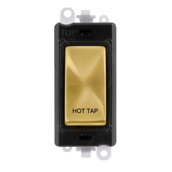 Click Grid Pro GM2018BKSB-HT Double Pole Switch Module Black Satin Brass Hot Tap
