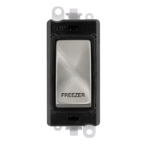 Click Grid Pro GM2018BKSC-FZ Double Pole Switch Module Black Satin Chrome Freezer