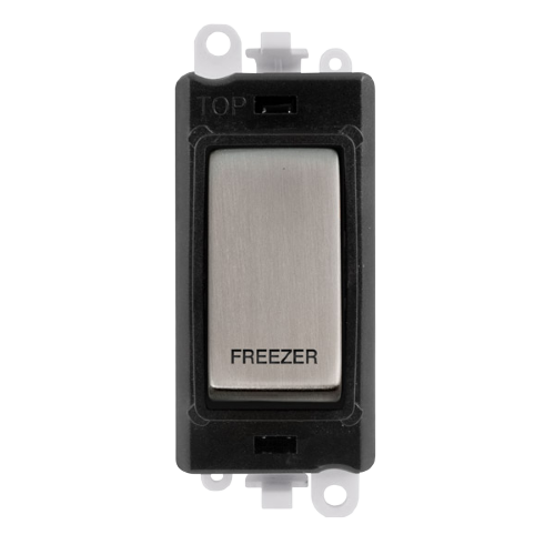 Click Grid Pro GM2018BKSS-FZ Double Pole Switch Module Black Stainless Steel Freezer