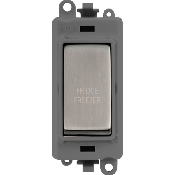 Click Grid Pro GM2018GYSS-FF Double Pole Switch Module Grey Steel Fridge Freezer