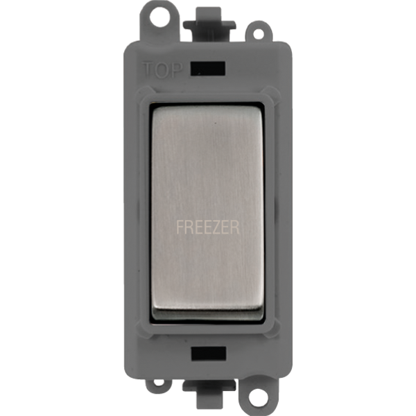 Click Grid Pro GM2018GYSS-FZ Double Pole Switch Module Grey Stainless Steel Freezer