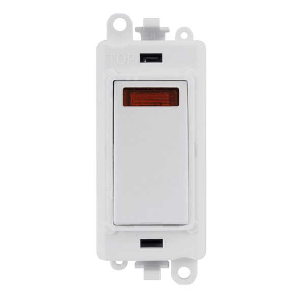 Click Grid Pro GM2018NPW Double Pole Switch Module with Neon White