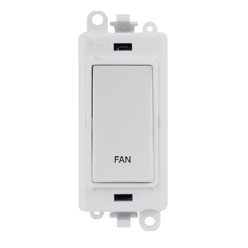 Click Grid Pro GM2018PW-FN Double Pole Switch Module White Fan
