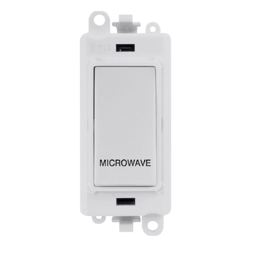 Click Grid Pro GM2018PW-MW Double Pole Switch Module White Microwave
