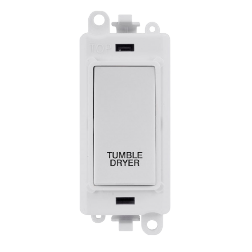 Click Grid Pro GM2018PW-TD Double Pole Switch Module White Tumble Dryer