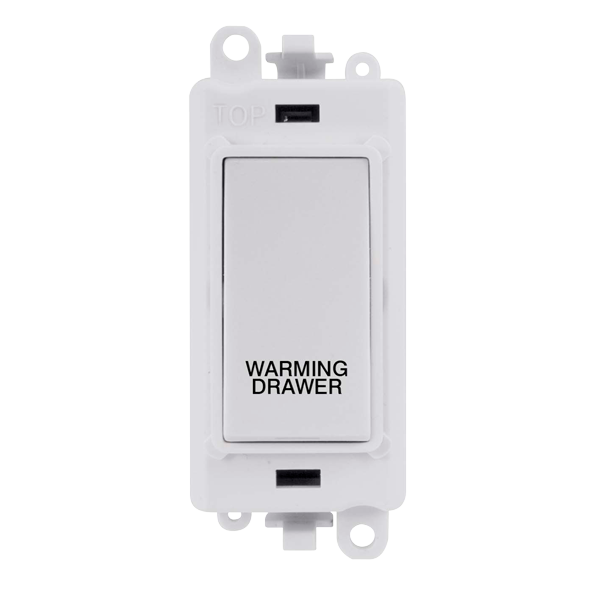 Click Grid Pro GM2018PW-WDR Double Pole Switch Module White Warming Drawer