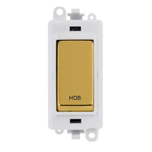 Click Grid Pro GM2018PWBR-HB DP Switch Module White Polished Brass Hob
