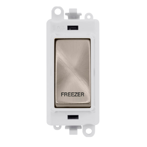 Click Grid Pro GM2018PWBS-FZ Double Pole Switch Module White Brushed Stainless Freezer