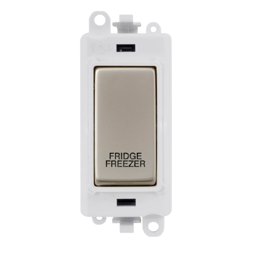 Click Grid Pro GM2018PWPN-FF Double Pole Switch Module White Pearl Nickel Fridge Freezer