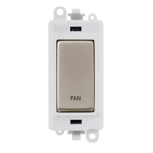 Click Grid Pro GM2018PWPN-FN Double Pole Switch Module White Pearl Nickel Fan