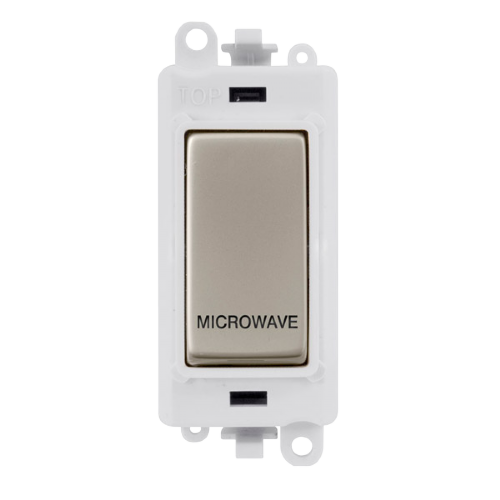 Click Grid Pro GM2018PWPN-MW Double Pole Switch Module White Pearl Nickel Microwave