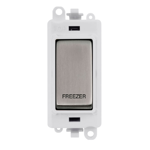Click Grid Pro GM2018PWSS-FZ Double Pole Switch Module White Stainless Steel Freezer