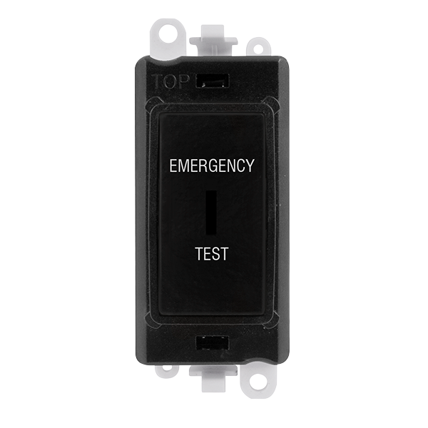 Click Grid Pro GM2046BKET Double Pole Key Switch Module "Emergency Test"  Black