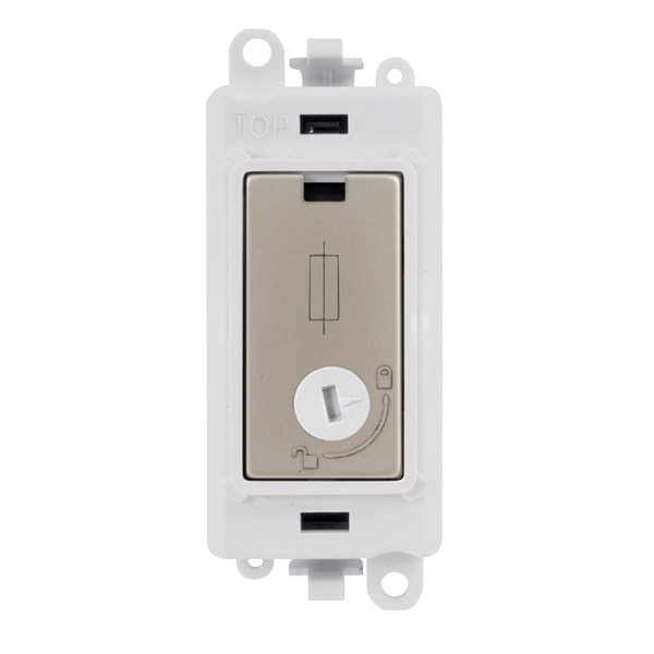 Click Grid Pro GM2047-LPWPN 13A Fused Lockable Module White Pearl Nickel