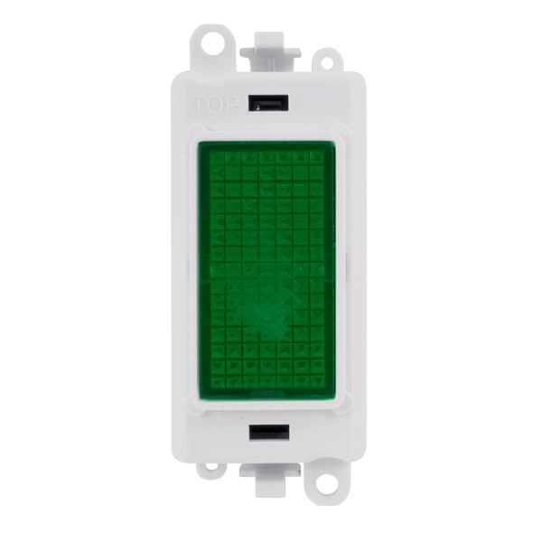 Click Grid Pro GM2082PW Green Indicator Module White