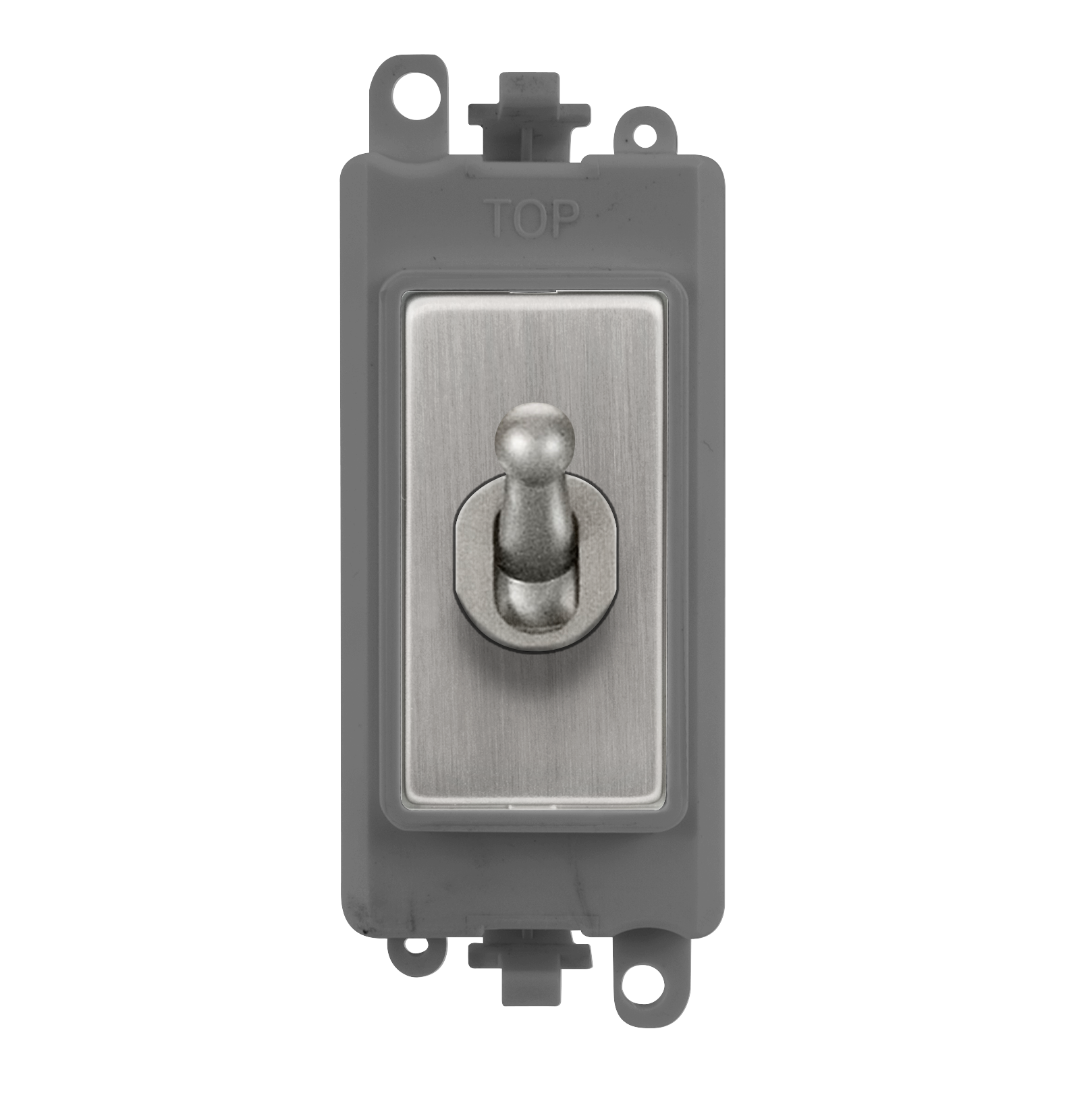 Click Grid Pro GM209018GYSS 20AX Double Pole Toggle Switch Module Stainless Steel
