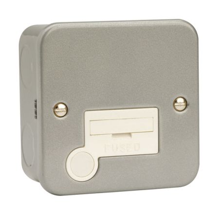 Click Metal Clad 13A Unswitched Fused Spur + Flex Outlet CL050
