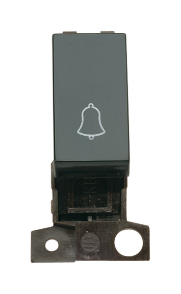 Click MiniGrid MD005BK Black 1 Way Retractive Switch Module "Bell"