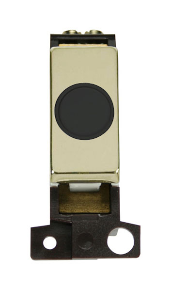 Click MiniGrid MD017BKBR Black Polished Brass 20A Flex Outlet Module