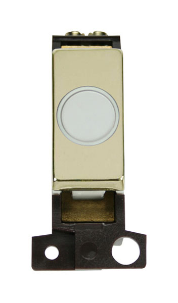 Click MiniGrid MD017WHBR White Polished Brass 20A Flex Outlet Module