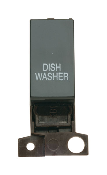 Click MiniGrid MD018BKDW Black 13A Double Pole Dishwasher Switch Module