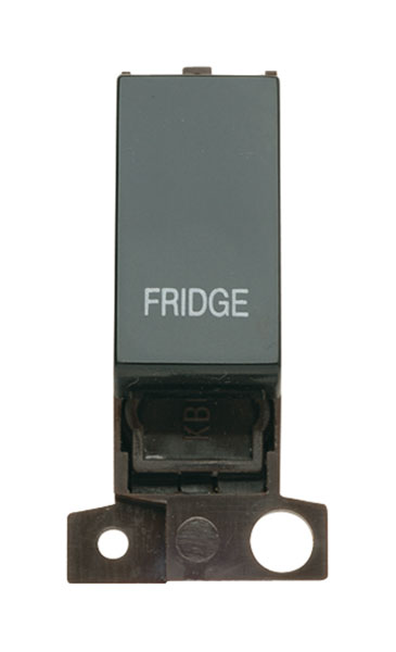 Click MiniGrid MD018BKFD Black 13A Double Pole Fridge Switch Module