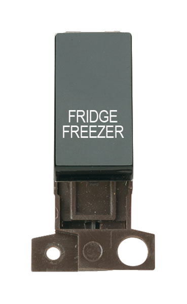 Click MiniGrid MD018BKFF Black 13A Double Pole Fridge Freezer Switch Module