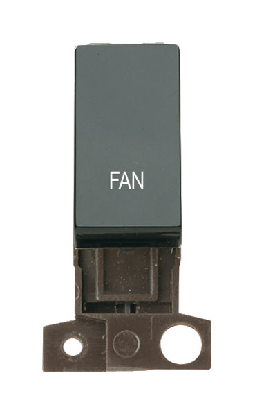 Click MiniGrid MD018BKFN Black 13A Double Pole Fan Switch Module
