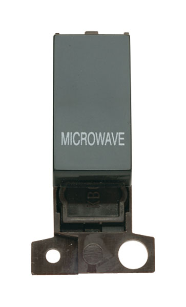 Click MiniGrid MD018BKMW Black 13A Double Pole Microwave Switch Module