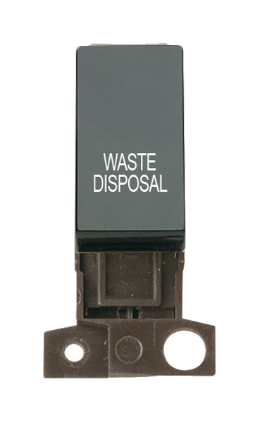 Click MiniGrid MD018BKWD Black 13A Double Pole Waste Disposal Switch Module