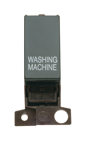 Click MiniGrid MD018BKWM Black 13A Double Pole Washing Machine Switch Module