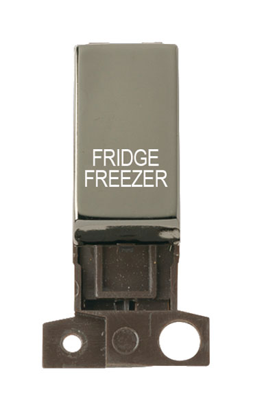 Click MiniGrid MD018BNFF Black Nickel 13A Double Pole Fridge Freezer Switch Module
