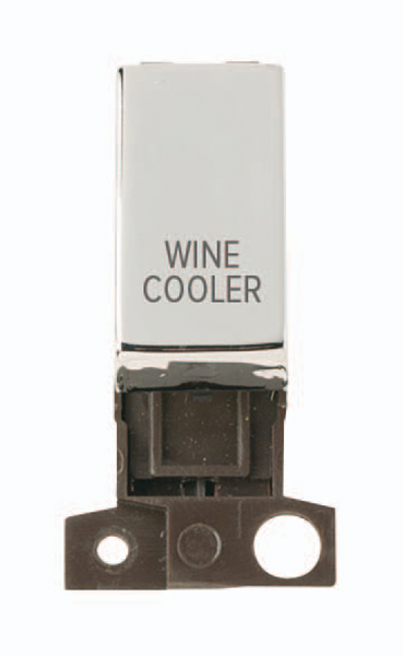 Click MiniGrid MD018CHWC Polished Chrome 13A Double Pole Wine Cooler Switch Module 