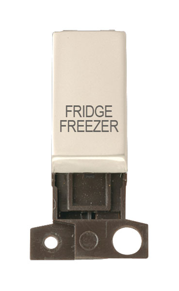 Click MiniGrid MD018PNFF Pearl Nickel 13A Double Pole Fridge Freezer Switch Module