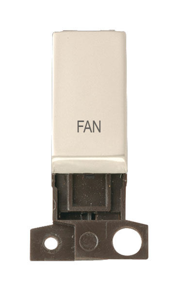 Click MiniGrid MD018PNFN Pearl Nickel 13A Double Pole Fan Switch Module