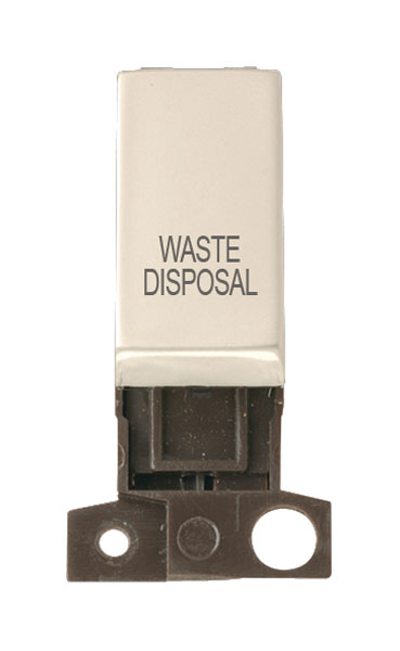 Click MiniGrid MD018PNWD Pearl Nickel 13A Double Pole Waste Disposal Switch Module