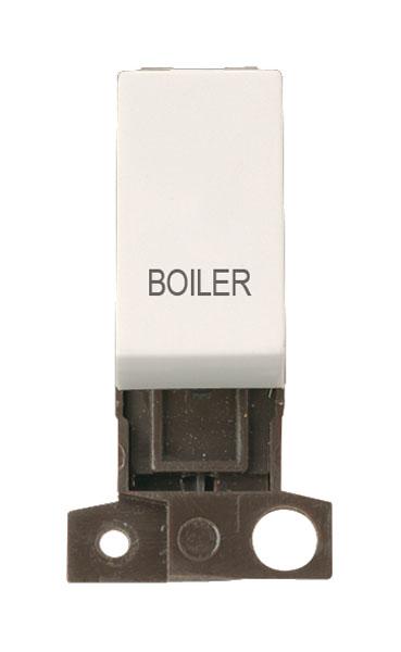 Click MiniGrid MD018PWBL Polar White 13A Double Pole Boiler Switch Module