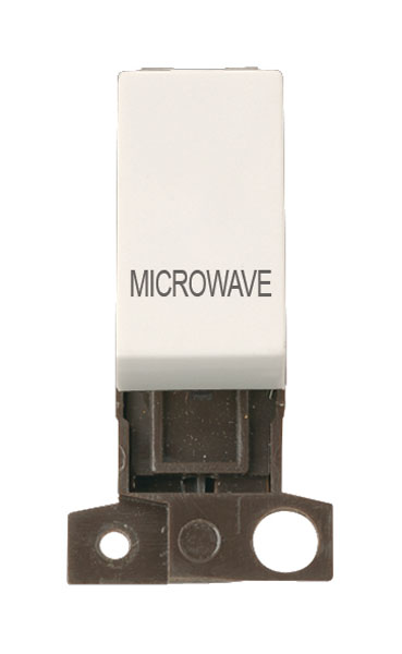 Click MiniGrid MD018PWMW Polar White 13A Double Pole Microwave Switch Module