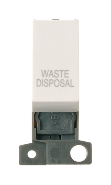 Click MiniGrid MD018PWWD Polar White 13A Double Pole Waste Disposal Switch Module