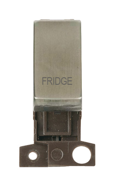 Click MiniGrid MD018SSFD Stainless Steel 13A Double Pole Fridge Switch Module