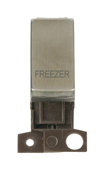 Click MiniGrid MD018SSFZ Stainless Steel 13A Double Pole Freezer Switch Module