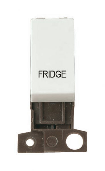 Click MiniGrid MD018WHFD White 13A Double Pole Fridge Switch Module