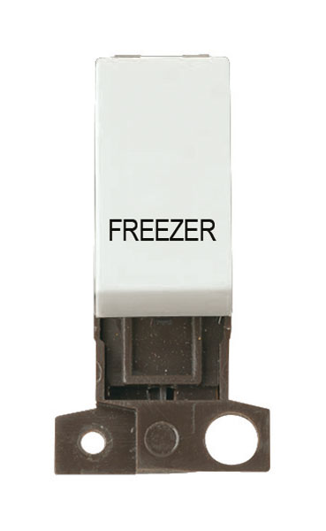 Click MiniGrid MD018WHFZ White 13A Double Pole Freezer Switch Module