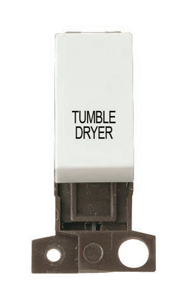 Click MiniGrid MD018WHTD White 13A Double Pole Tumble Dryer Switch Module