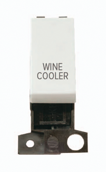 Click MiniGrid MD018WHWC White 13A Double Pole Wine Cooler Switch Module