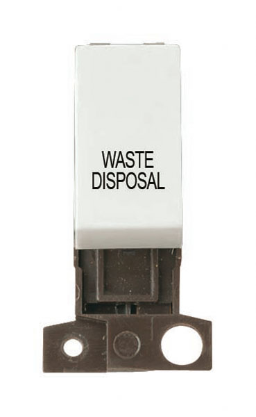 Click MiniGrid MD018WHWD White 13A Double Pole Waste Disposal Switch Module
