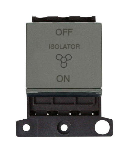 Click MiniGrid MD020BN Black Nickel 10A 3 Pole Fan Isolator Switch Module